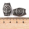 304 Stainless Steel European Beads STAS-G334-04AS-2