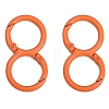 Spray Painted Alloy 8-shaped Keychain Clasps PW-WGE4E28-01-1