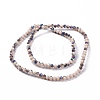 Electroplate Opaque Solid Color Glass Beads Strands EGLA-A034-P4mm-I04-4