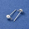 Brass Stud Earring Findings KK-G604-01S-02-2
