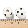 Printed Wood European Beads WOOD-G022-18A-3