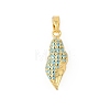 Ocean Brass & Rhinestone Pendants RB-CBA4B36-04G-06-1