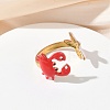 Ocean 304 Stainless Steel Cuff Open Rings RJEW-C166-01C-G-2