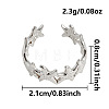 Ocean Animals 304 Stainless Steel Cuff Open Rings OU3325-9-1