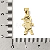 Rack Plating Brass Micro Pave Cubic Zirconia Pendants KK-P272-16A-G-3