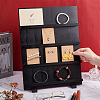 4-Tier Wooden Slant Back Jewelry Display Card Stands ODIS-WH0038-79B-02-3