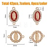 42Pcs 7 Styles Virgin Mary Alloy Crystal Rhinestone Connector Charms FIND-HY0001-89-2