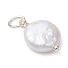 Natural Baroque Keshi Pearl Pendants PALLOY-JF05195-3