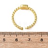 Brass Shell Open Cuff Rings for Women RJEW-K309-38G-5