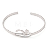 201 Stinless Steel God Eye of Horus Cuff Bangles for Women BJEW-P337-01P-2