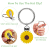 Silicone Hat Clip for Travel HJEW-AB00576-03-3