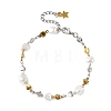 304 Stainless Steel Heart Link Chain Bracelets BJEW-JB14166-3