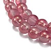 Frosted Transparent Glass Bead Strands X1-GLAA-P065-8mm-09-4