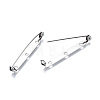 Tarnish Resistant 201 Stainless Steel Brooch Pin Back Safety Catch Bar Pins STAS-S117-022F-3