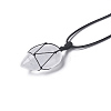 Natural Quartz Crystal Beaded Pendant Necklaces NJEW-G324-B03-2