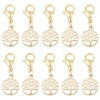 10Pcs Brass & ABS Plastic Imitation Pearl Pendant Decorations HJEW-YW00399-1