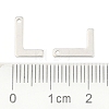 Tarnish Resistant 304 Stainless Steel Letter Charms STAS-O072-L-3