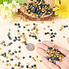 50G 2 Colors 2-Hole Baking Paint Glass Seed Beads SEED-TA0001-70-6