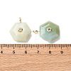 Natural Flower Amazonite Pendants G-P588-02G-10-3