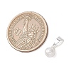 Wrinkle Textured Shell Pearl Round Charms PALLOY-JF05063-02-3