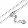 Brass Micro Pave Cubic Zirconia Door Knocker Pendant Necklaces NJEW-H202-01P-4