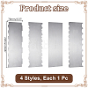 4Pcs 4 Styles Cake Cream Stainless Steel Scraper AJEW-AR0005-76-2