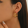 Heart with Round Stainless Steel Stud Earrings EJ9702-3