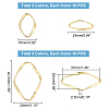   40Pcs 4 Style Alloy Linking Rings FIND-PH0005-73-6