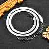 Non-Tarnish 201 Stainless Steel Herringbone Chain Necklaces X-NJEW-M187-06P-5