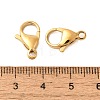 Ion Plating(IP) 304 Stainless Steel Lobster Claw Clasps X-STAS-AB15-G-01-3
