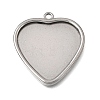 304 Stainless Steel Pendant Cabochon Settings STAS-F365-01D-P-1