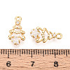 Brass Micro Pave Cubic Zirconia Charms KK-N263-141A-G-3