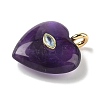 Natural Amethyst Pendants G-P585-03G-11-3