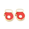 Christmas Brass Enamel Beads KK-I474-G15-1