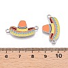 Rack Plating Alloy Enamel Colorful Sombrero Connector Charms ENAM-N056-351P-3