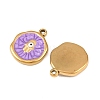 304 Stainless Steel Enamel Pendants STAS-P425-01G-04-2