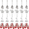 80Pcs 4 Styles Magic Girl Theme Alloy Pendants TIBEP-SC0003-66-1
