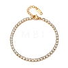 304 Stainless Steel Rhinestone Cup Chain Bracelets for Women BJEW-G753-01G-01-4