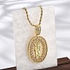 Brass Cubic Zirconia Pendant Necklaces for Women NJEW-U034-01C-G-2