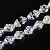 Electroplate Transparent Glass Beads Strands X-EGLA-N020-03A-1