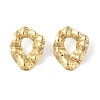 304 Stainless Steel Irregular Ring Stud Earrings for Women EJEW-B048-03G-1