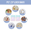60Pcs Rectangle Glitter Holographic Plastic Resealable Packaging Bags ABAG-TA0001-97A-03-6