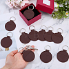 16Pcs PU Imitation Leather Keychains KEYC-DC0001-46-3