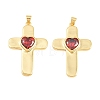 Brass Glass Pendants KK-P353-12G-03-1