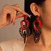 Alloy Resin Dangle Stud Earrings FS-WG4F5C5-08-1