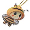 Cute Bees Acrylic Pendant Decoration HJEW-G026-01C-3