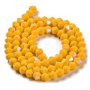 Opaque Solid Color Imitation Jade Glass Beads Strands GLAA-F029-P4mm-D04-2