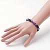 Natural Amethyst Stretch Bracelets BJEW-JB02754-04-3