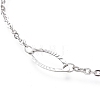 Tarnish Resistant 304 Stainless Steel Cable Chain Anklets AJEW-M026-11P-2