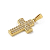 Ion Plating(IP) 304 Stainless Steel Micro Pave Cubic Zirconia Pendants STAS-Z107-08G-16-2